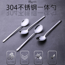 Aretha A Shi 304 stainless steel household spoon Dessert spoon spoon Western big head round spoon Rice spoon Small soup spoon