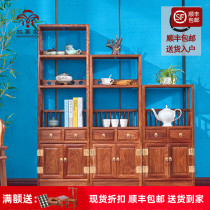 Mahogany dining side cabinet Hedgehog rosewood solid wood New Chinese style small tea cabinet wall wine cabinet Rosewood simple locker