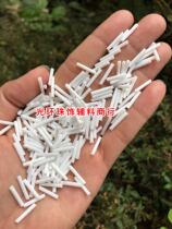 2mm-12mm Porcelain white bead tube Glass white bead tube Clothing accessories DIY material solid white bead tube