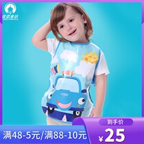 Childrens gown sleeveless summer clothes Rice clothes bibs baby food clothes waterproof childrens aprons painting clothes