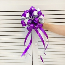 Wedding arrangement pull flower ribbon wedding car hand flower bow opening birthday decoration door handle gift box pull flower