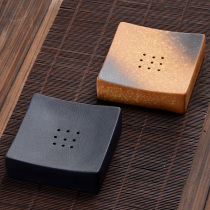 Sun-style pot bearing dry foam table ceramic retro jug cushion coarse pottery tea bearing water storage small tea tray Home utility-style tea furniture accessories