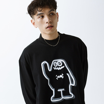 SAMESAME original mascot high neck pure cotton solid color long sleeve T-shirt national tide loose and lazy bottoming shirt men and women