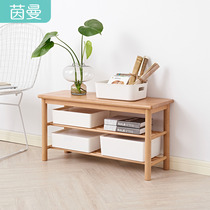 Yinman solid wood shoes stool Nordic solid wood home door oral test shoe stool modern simple shoe changing stool shoe cabinet