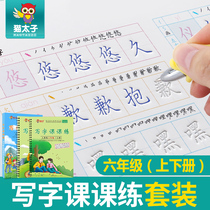 The sixth grade the second volume the first volume the Chinese synchronous copybook the editors edition the stroke sequence the primary school students the regular script the new characters the pen the pen the Red Book the writing class the 6th grade.