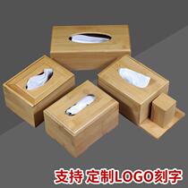 Bamboo Tissue Box Customised Square Bamboo Napkin Boxes Home Nanbamboo Cramps Paper Boxes Minimalist Rolls Cardboard to do logo