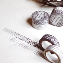 (Pattern pattern)Musu and moss MOSSWOOD washi tape A set of two rolls of half a meter each