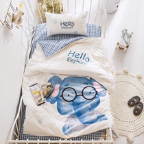 Cotton baby bedding three-piece Baby Kindergarten quilt cover wash cotton skin-friendly Cotton