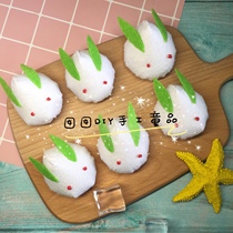 (Finished) non-woven bunny buns DIY kindergarten homework teaching aids pastry snacks simulation food
