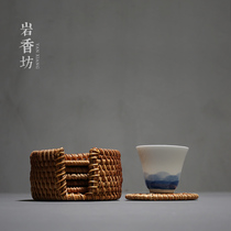 Rockincense Workshop Tea Set Accessories Cup Mat teapot Teapot Mat vines Tea Cup Cushion Suit Anti-Burn Non-slip Tea Cup Mat