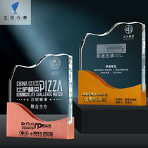 New metal trophy personalized custom creative crystal trophy lettering custom company annual meeting volunteer souvenir