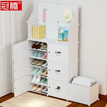 Door cabinet shoe cabinet with hanger cloakhouse integrated floor multifunctional door living room shoe rack coat rack