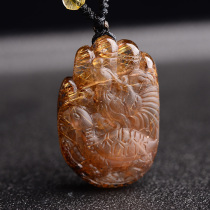 Copper hair Crystal turtle Phoenix old snake pendant 2019 zodiac snake mascot hair crystal jewelry Phoenix Dance New year