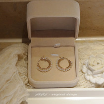 JRNJ * wreath of holy objects * Super exquisite must be put in hand made American 14K gold natural pearl earrings