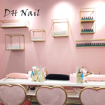  ins wind Nordic net celebrity nail art display rack Mask nail polish rack Wall-mounted nail art wall display rack shelf