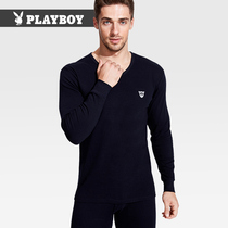 Playboy mens thermal underwear mens suit autumn clothes autumn pants Womens pure cotton couple base cotton sweater winter