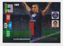 Panini 2013-2014 Champions League star Zlatan Ibrahimovic Paris Saint-Germain 348 #