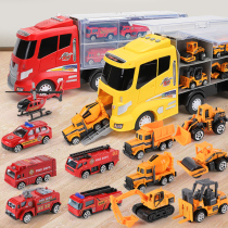 Childrens excavator toy car all kinds of big truck set 1 boy 3 year old boy simulation alloy car model