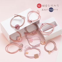 Simple tie hair rubber band Net red ins hair rope girl bow Hairband small leather cover head rope cold wind