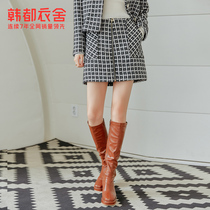 Hans Clothes House 2022 Spring New Womens Fashion Short Dress Zipper Retro Gge Tattoo A character half-body dress RJ6136