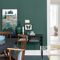 Swedish original imported environmental wallpaper solid color plain wood pulp paper dark green solid color wall wallpaper 7993