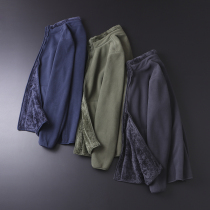 Two sides to wear for export foreign trade mens clothing cut tail stock plus suede warm outdoor grip velvet rocking grain suede jacket jacket