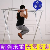 Drying rack floor folding quilt rack indoor and outdoor balcony mobile double pole hanger X type simple clothes drying Rod