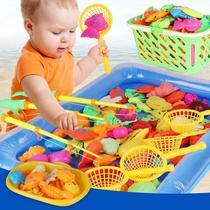 Childrens fishing toy pool set magnetic 2-year-old baby 1-3 year-old educational kindergarten boys and girls playing home Toys