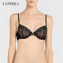 LA PERLA LINGERIE NEO-GOTH PLEATED SEXY EMBROIDERED LACE BRA