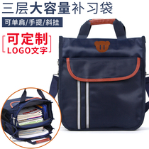 Primary school students with cram bags Supplementary School Kits for secondary school students Handbags Canvas Books Collection Bags for men and women Single shouldbag Satchel Satchel A4 Handbags Art Bag Multilayer Cartoon Zipped bags