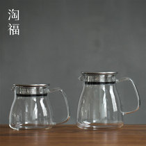 Heat-resistant glass bubble teapot high temperature resistant filter tea cooker household flower teapot thickened kung fu teapot single pot tea set