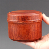 Mahogany storage box round small wooden tube Burmese rosewood tea agarwood seal box jewelry box solid wood