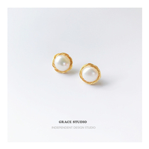 G S Brooklyn Law Style Temperament Natural Pearl Earrings Woman Superior PEARL EARRINGS Mosquito Coil Earrings Clip