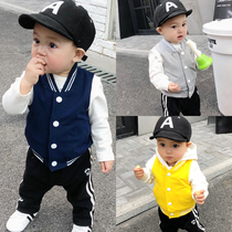 Baby boy baby boomers Tidal Spring Autumn Sports Waistcoat waistcoat Waistcoat 0 1 ½ Spring Spring Clothing Kan Shoulder and Autumn Winter