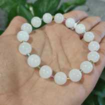 Hetian White Jade Tourmaline beads ladies beads bracelet Putuoshan has gift box
