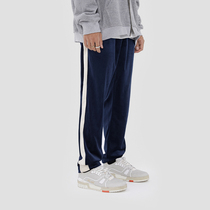 BONELESS velvet striped trousers mens fashion street versatile loose sports casual pants