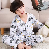 Twelve-year-old boy pajamas winter boys Four Seasons fashion cotton pupils pyjamas clothing personality animal