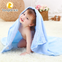 Tong Tai baby bath towel cotton newborn big towel is baby absorbent thick bath towel children special cover blanket