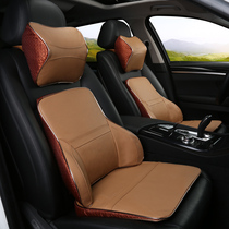  Leather memory cotton car cushion cushion Car seat shoulder support Large car waist cushion Car cushion waist cushion