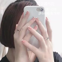 Nude Color Method Fingernail Patch Short Beauty Chia Picture Finished Products Removable Wear Waterproof Sticker Bridal Medecor Stickler