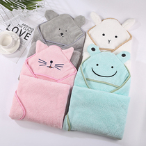 Baby Poncho Bath Towel Velvet Infant Towels Blanket Hooded