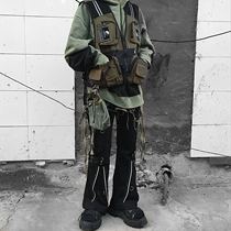  18fw Functional reflective future technology Tai Chi multi-pocket vest vest