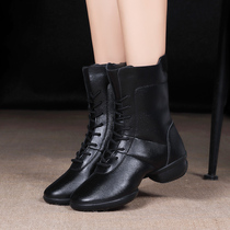 Rhinoceros leather dance shoes womens shoes adult square dance shoes jazz four seasons dance shoes soft-soled sailor dance boots