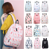 Korean girls children primary and secondary school students 3 4 5 3 to 6 6 grades shoulder schoolbags large capacity canvas cute