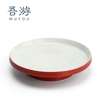 My Tours Light Lavish Feng Shui Fruit Tray Wedding Candy Tray Living Room Home Tea Table Tennis Red Festive Upscale Creative Gonpstick Tray