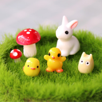 Micro landscape ornaments Cute little dolphin bunny duckling elf chick fleshy pot flower pot ornament ornaments