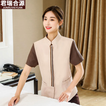 Hotel room cleaning overalls short sleeve female PA housekeeping aunt cleaning clothing property Teahouse restaurant cleaning clothing summer