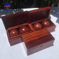 Yuanchuang Art Myanmar rosewood handball round carving big fruit rosewood hand play pieces acid branch fitness ball device boxed