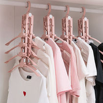 Multifunctional hanger household drying rack multi-layer folding storage rack magic lazy clothes rack