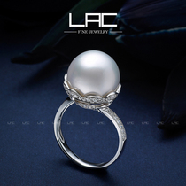 LAC High Jewelry 18K Golden Ao White Pearl Ring Venus Sea Pearl Ring